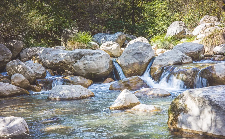 A small cascade over rocks