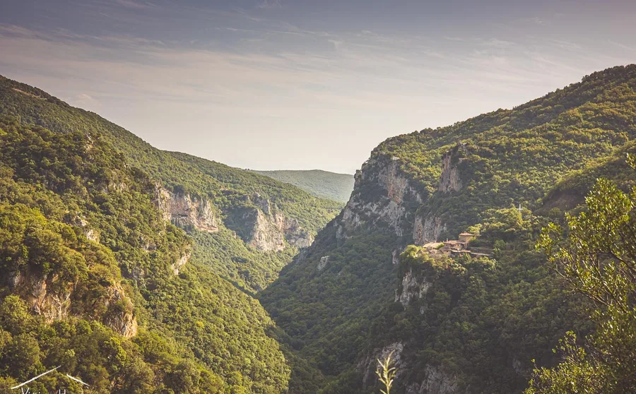 The gorge seen from above