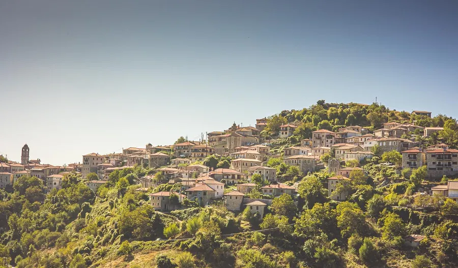 Dimitsana on its hill